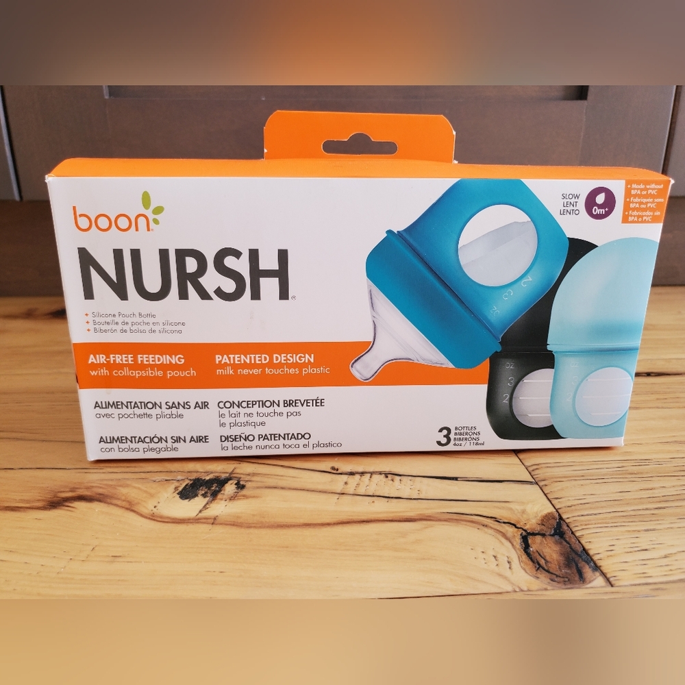Boon Nursh Air-Free Feeding Bottles